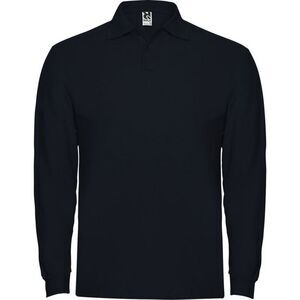 Roly Mens Estrella Long-Sleeved Polo Shirt / Navy Blue